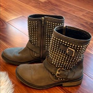 Studded Steve Madden combat boots